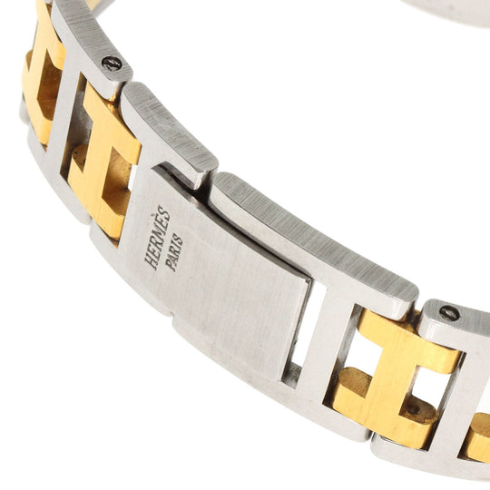 HERMES Watches Quartz Stainless Steel , SSxGP gold Clipper Old Belt cream dial mens Used Authentic