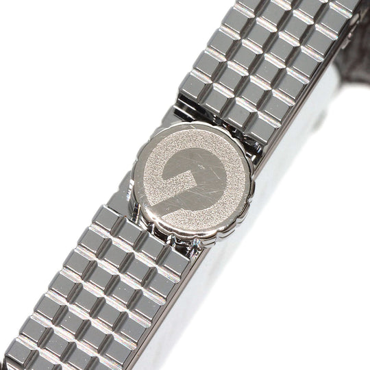 GUCCI Watches Quartz 7100M Stainless Steel, Leather Silver Square face Silver dial mens Used Authentic