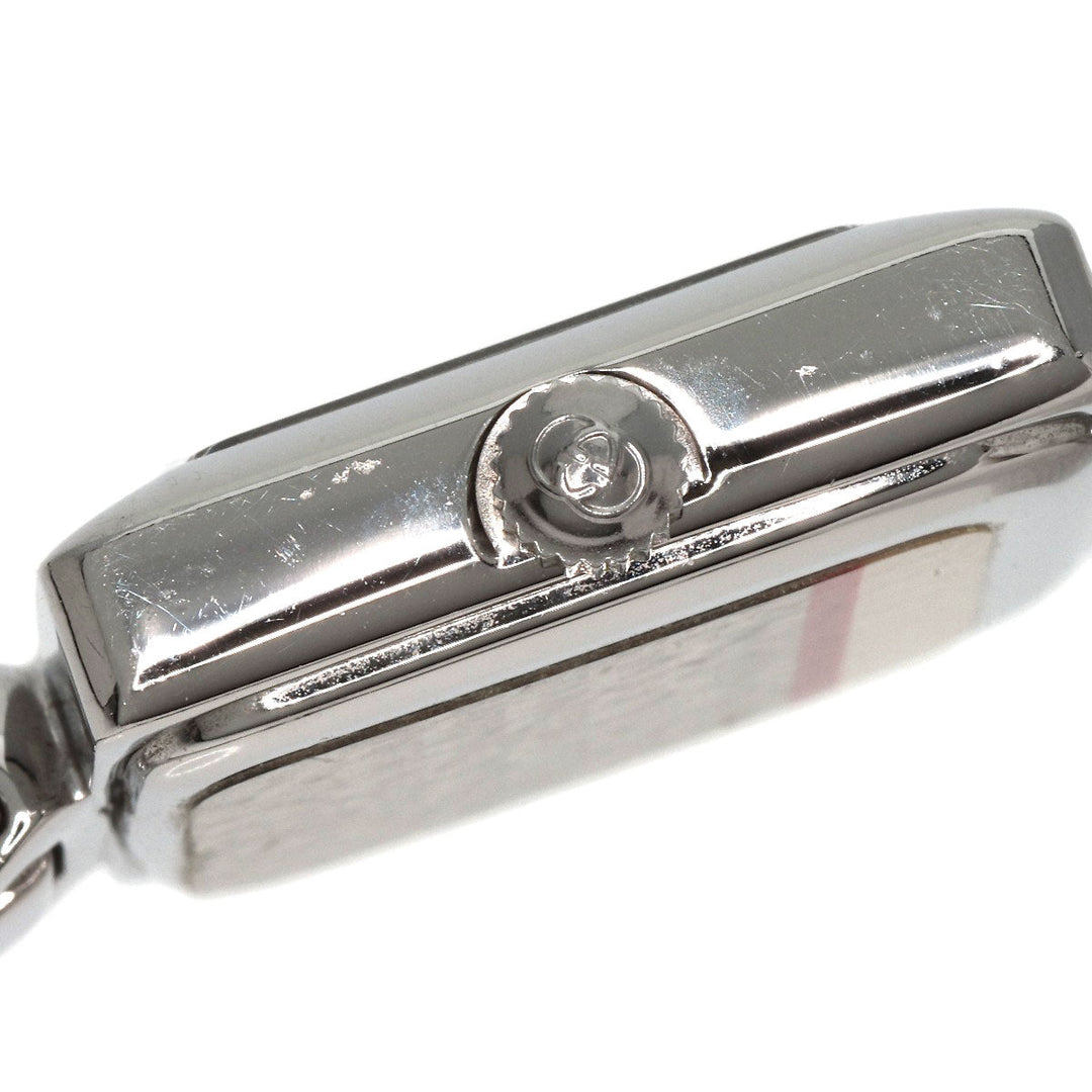 GUCCI Watches Quartz 1900L Stainless Steel , Stainless Steel Silver Square face bangle black dial Women Used Authentic