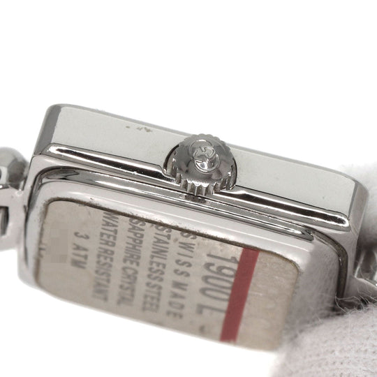 GUCCI Watches Quartz 1900L Stainless Steel , Stainless Steel Silver Square face bangle black dial Women Used Authentic
