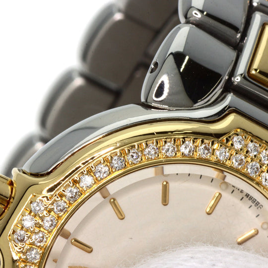 SEIKO Watches Quartz 4N71-0050 Stainless Steel, SSxK18YG, Diamond gold CREDOR Bezel Diamond Ivory dial Women Used Authentic