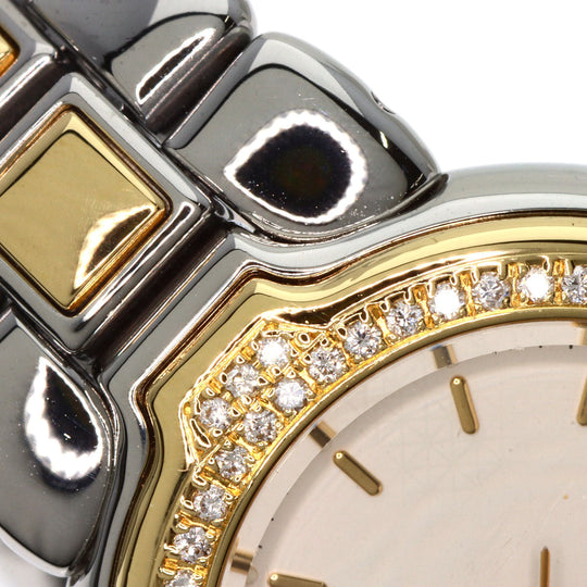 SEIKO Watches Quartz 4N71-0050 Stainless Steel, SSxK18YG, Diamond gold CREDOR Bezel Diamond Ivory dial Women Used Authentic