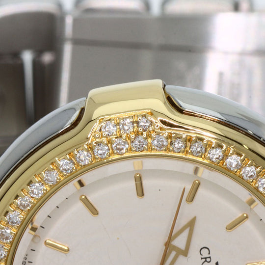 SEIKO Watches Quartz 4N71-0050 Stainless Steel, SSxK18YG, Diamond gold CREDOR Bezel Diamond Ivory dial Women Used Authentic