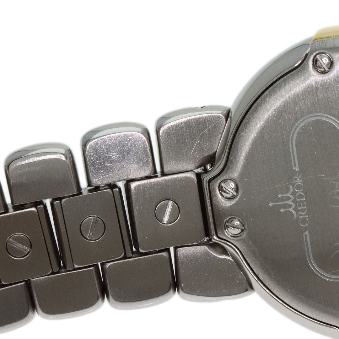 SEIKO Watches Quartz 4N71-0050 Stainless Steel, SSxK18YG, Diamond gold CREDOR Bezel Diamond Ivory dial Women Used Authentic