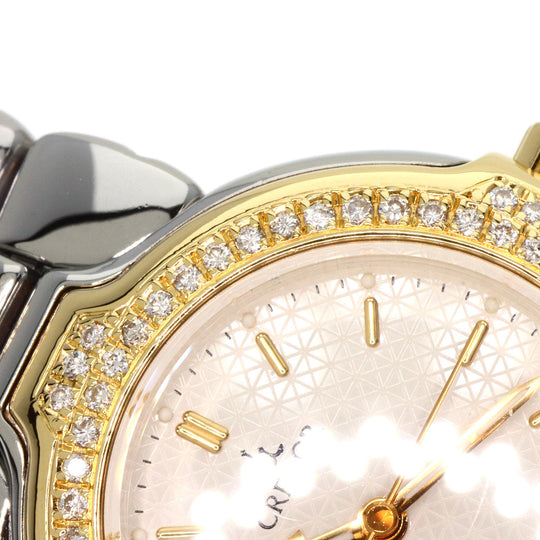 SEIKO Watches Quartz 4N71-0050 Stainless Steel, SSxK18YG, Diamond gold CREDOR Bezel Diamond Ivory dial Women Used Authentic