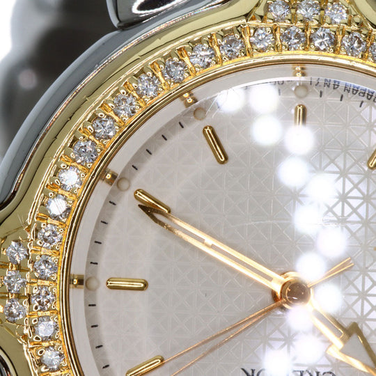 SEIKO Watches Quartz 4N71-0050 Stainless Steel, SSxK18YG, Diamond gold CREDOR Bezel Diamond Ivory dial Women Used Authentic