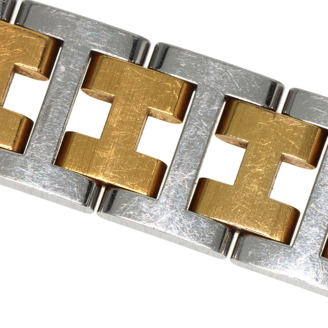 HERMES Watches Quartz Stainless Steel , SSxGP gold Clipper Old Belt cream dial Women Used Authentic