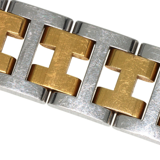 HERMES Watches Quartz Stainless Steel , SSxGP gold Clipper Old Belt cream dial Women Used Authentic