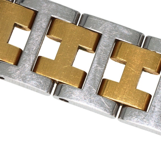 HERMES Watches Quartz Stainless Steel , SSxGP gold Clipper Old Belt cream dial Women Used Authentic