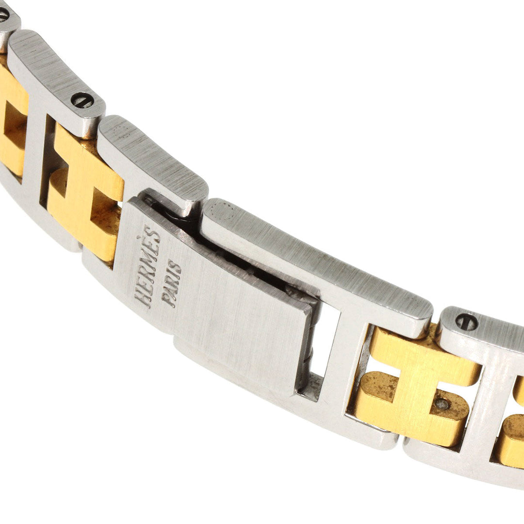 HERMES Watches Quartz Stainless Steel , SSxGP gold Clipper Old Belt cream dial Women Used Authentic