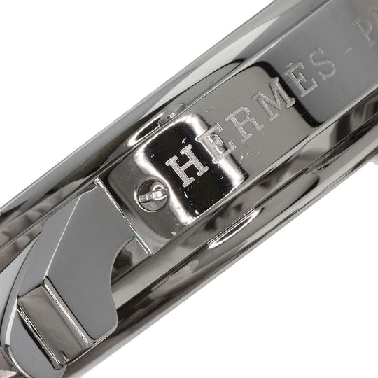 HERMES Watches Quartz CL1.310 Stainless Steel , Stainless Steel Silver Clipper Chronograph New Buckle white dial Women Used Authentic