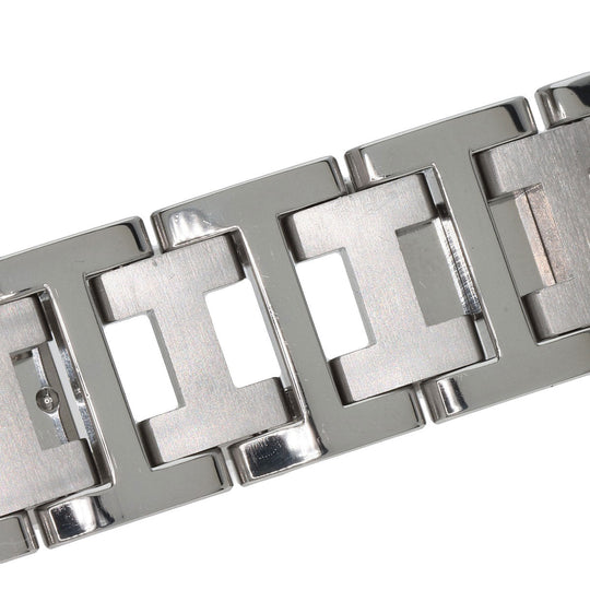 HERMES Watches Quartz CL1.310 Stainless Steel , Stainless Steel Silver Clipper Chronograph New Buckle white dial Women Used Authentic