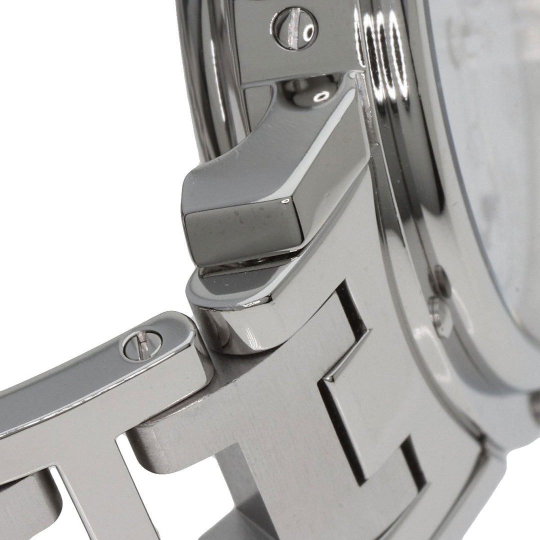 HERMES Watches Quartz CL1.310 Stainless Steel , Stainless Steel Silver Clipper Chronograph New Buckle white dial Women Used Authentic