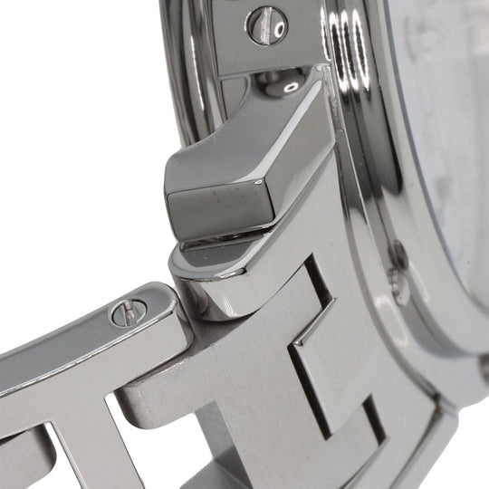 HERMES Watches Quartz CL1.310 Stainless Steel , Stainless Steel Silver Clipper Chronograph New Buckle white dial Women Used Authentic