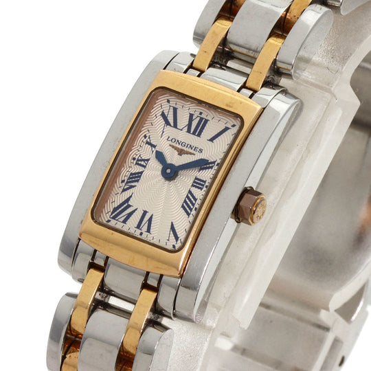LONGINES Watches Quartz L5.158 Stainless Steel , SSxGP gold Dolce Vita Silver dial Women Used Authentic