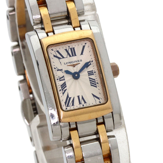 LONGINES Watches Quartz L5.158 Stainless Steel , SSxGP gold Dolce Vita Silver dial Women Used Authentic
