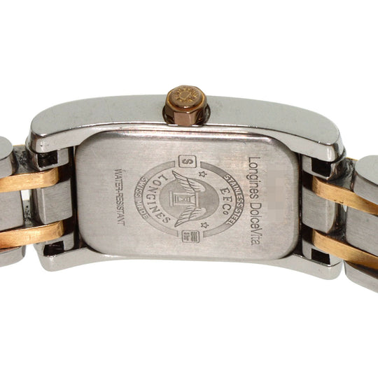 LONGINES Watches Quartz L5.158 Stainless Steel , SSxGP gold Dolce Vita Silver dial Women Used Authentic