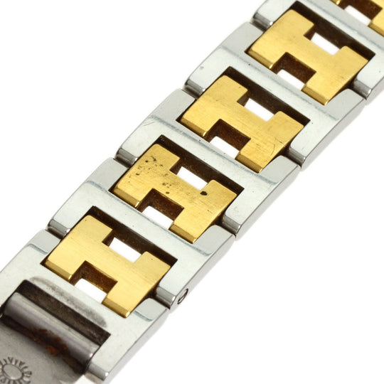 HERMES Watches Quartz CL4.220 Stainless Steel gold Clipper Old Belt Ivory dial