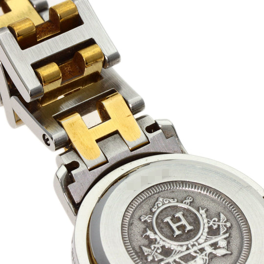 HERMES Watches Quartz CL4.220 Stainless Steel gold Clipper Old Belt Ivory dial