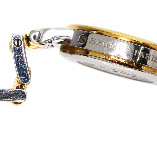 HERMES Watches Quartz CL4.220 Stainless Steel gold Clipper Old Belt Ivory dial