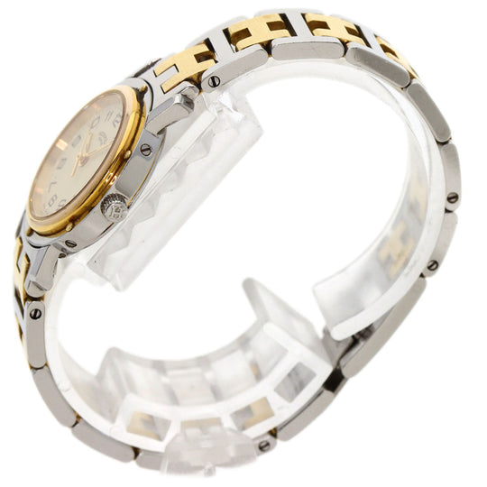 HERMES Watches Quartz CL4.220 Stainless Steel gold Clipper Old Belt Ivory dial