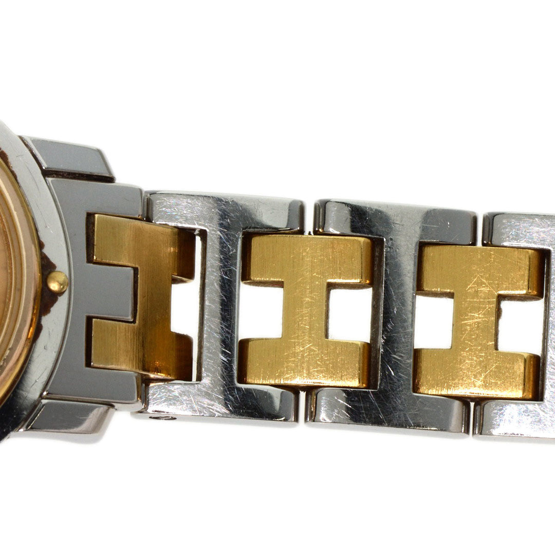 HERMES Watches Quartz CL4.220 Stainless Steel gold Clipper Old Belt Ivory dial