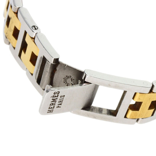 HERMES Watches Quartz CL4.220 Stainless Steel gold Clipper Old Belt Ivory dial