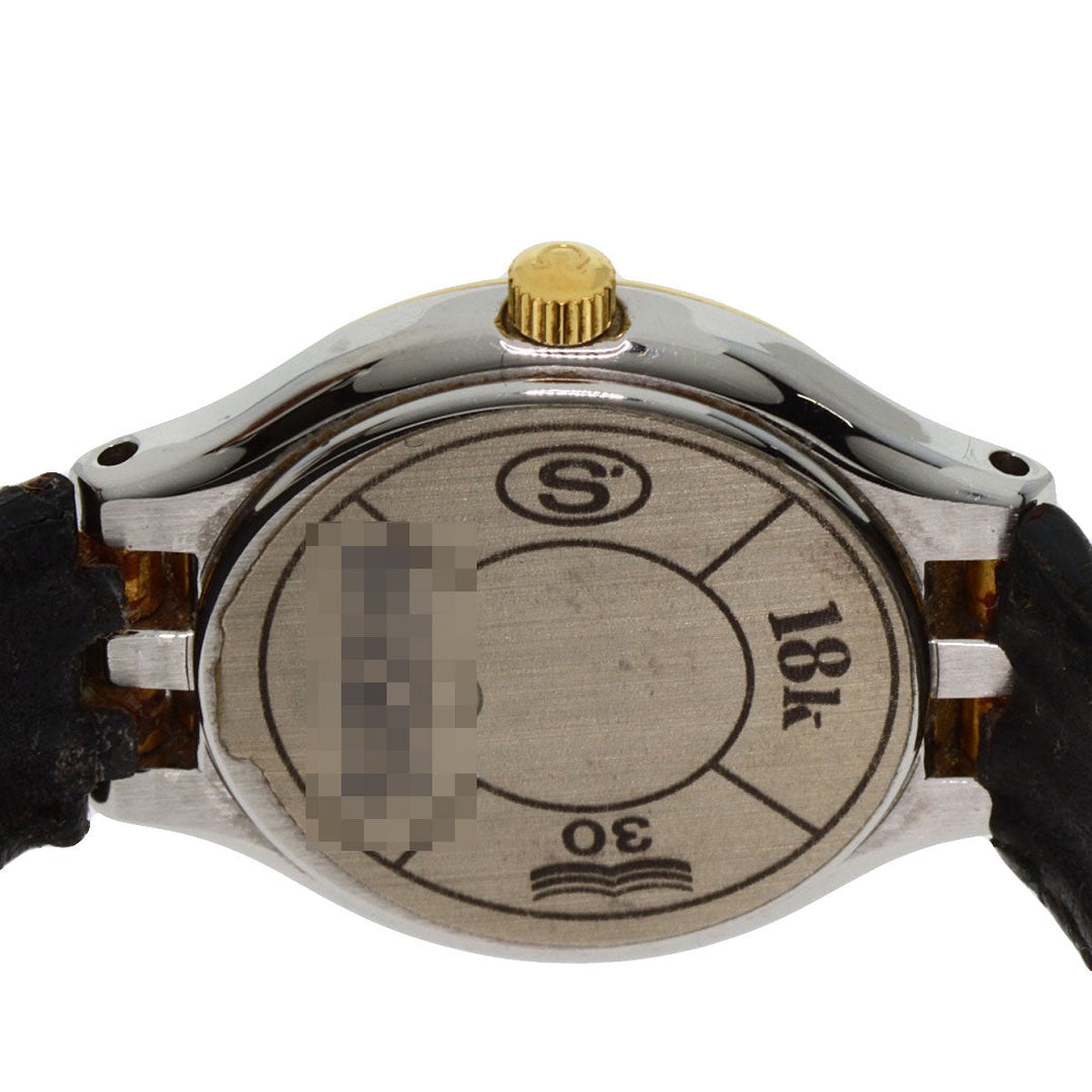 OMEGA Watches Quartz Stainless Steel, Leather Silver De Ville white dial Women Used Authentic
