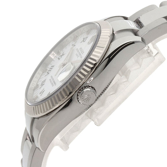 ROLEX Watches Mechanical Automatic 115234 Stainless Steel , Stainless Steel , K18WG Silver Oyster Perpetual Date white dial mens Used Authentic