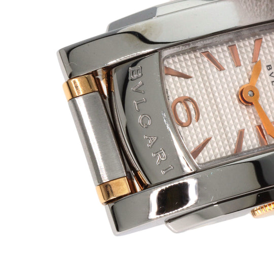 BVLGARI Watches Quartz AA26S Stainless Steel , SSxK18PG gold Assioma Ivory dial Women Used Authentic