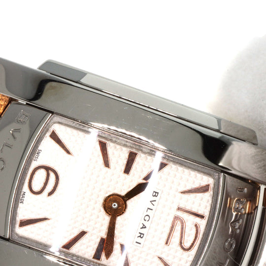 BVLGARI Watches Quartz AA26S Stainless Steel , SSxK18PG gold Assioma Ivory dial Women Used Authentic