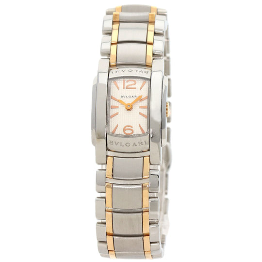 BVLGARI Watches Quartz AA26S Stainless Steel , SSxK18PG gold Assioma Ivory dial Women Used Authentic
