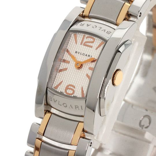 BVLGARI Watches Quartz AA26S Stainless Steel , SSxK18PG gold Assioma Ivory dial Women Used Authentic
