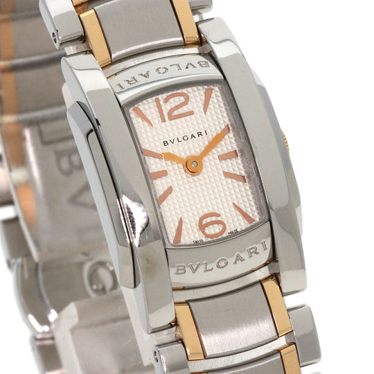 BVLGARI Watches Quartz AA26S Stainless Steel , SSxK18PG gold Assioma Ivory dial Women Used Authentic