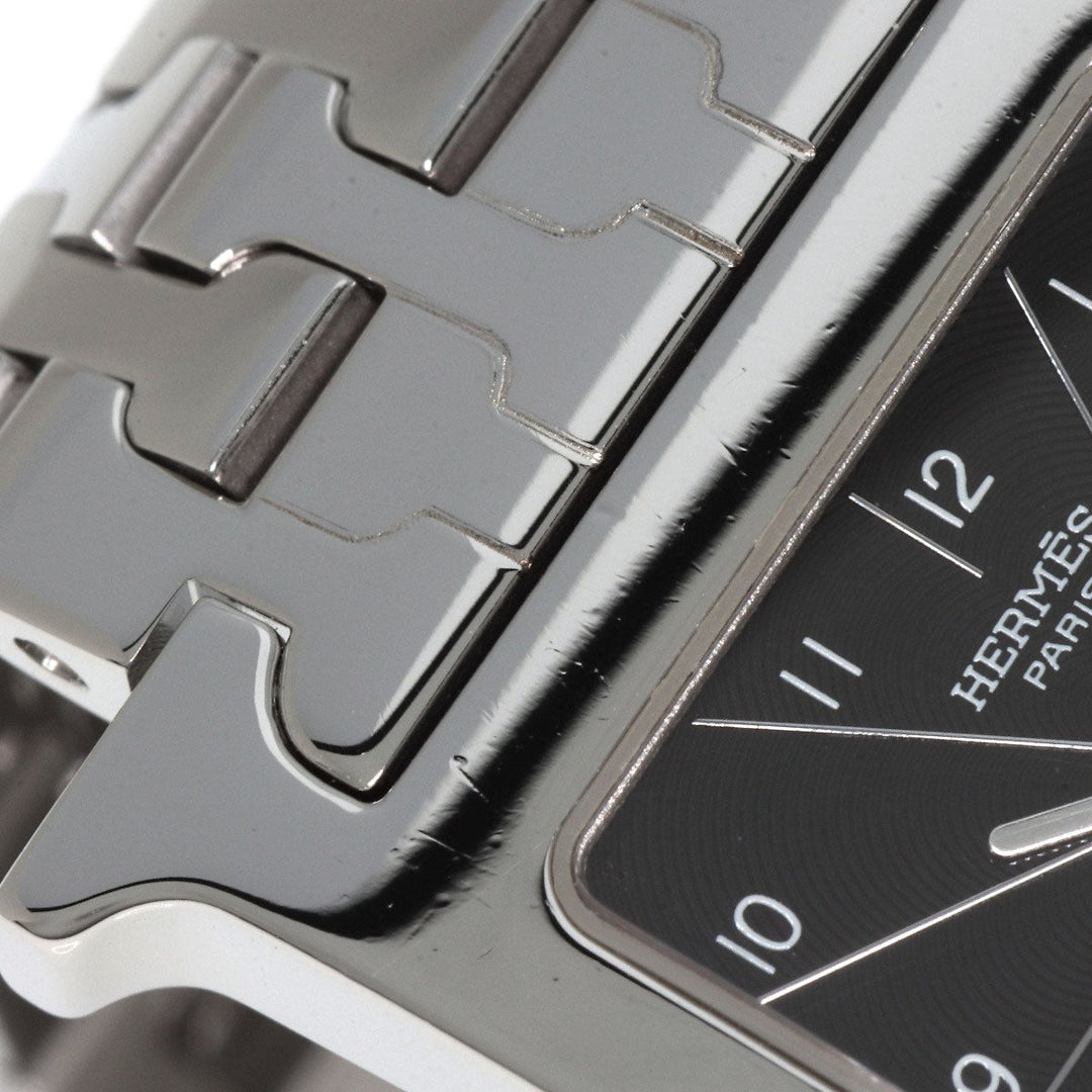 HERMES Watches Quartz HH1.210 Stainless Steel Silver H watch black dial