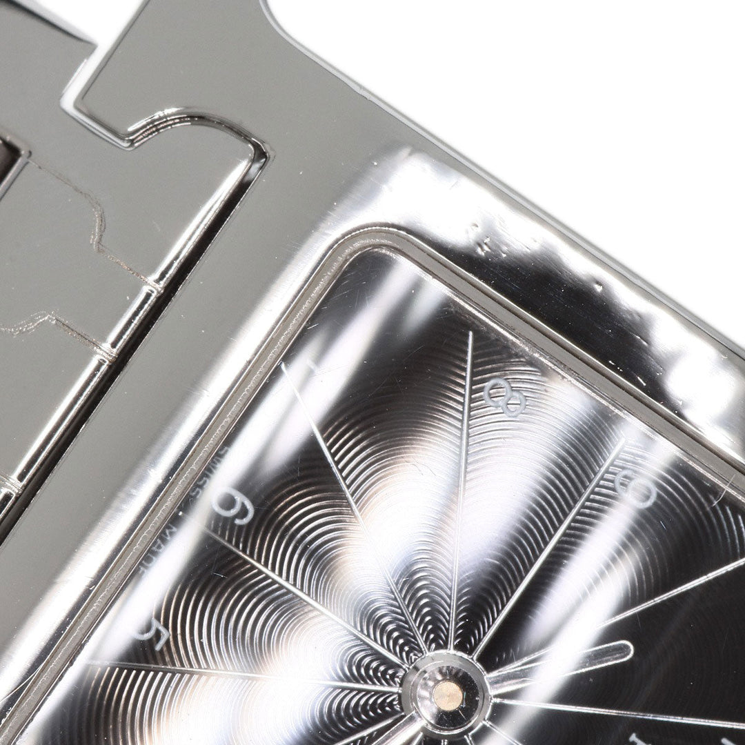 HERMES Watches Quartz HH1.210 Stainless Steel Silver H watch black dial