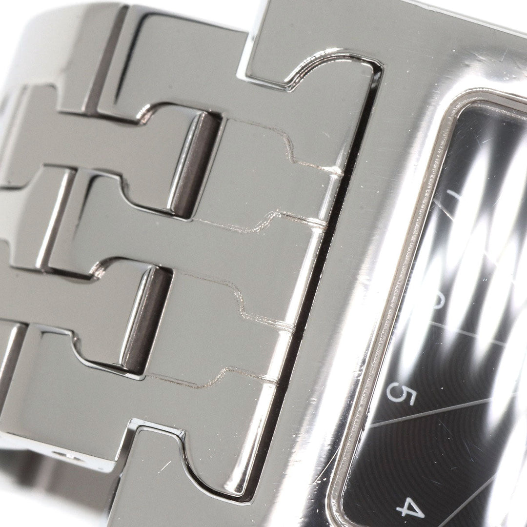 HERMES Watches Quartz HH1.210 Stainless Steel Silver H watch black dial