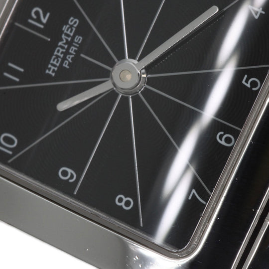 HERMES Watches Quartz HH1.210 Stainless Steel Silver H watch black dial