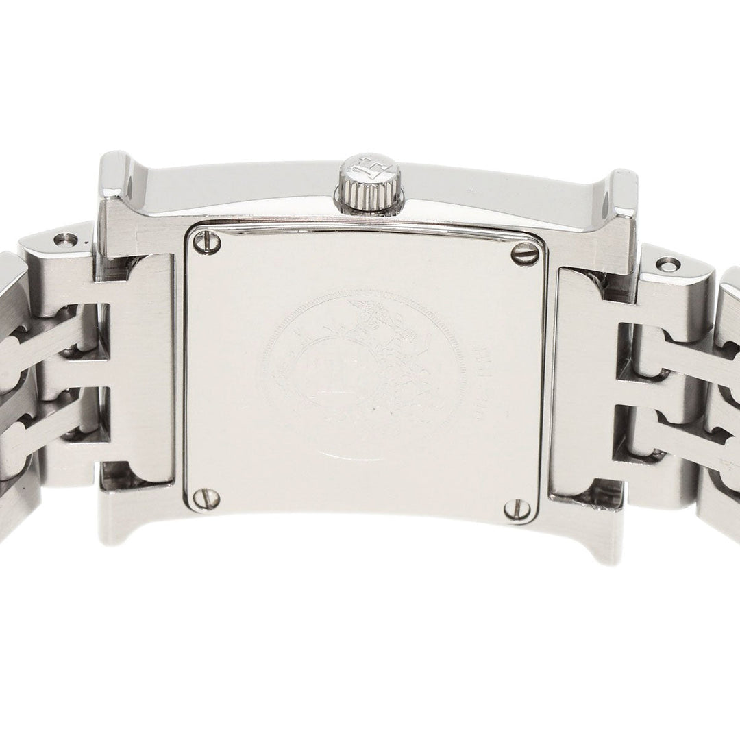HERMES Watches Quartz HH1.210 Stainless Steel Silver H watch black dial