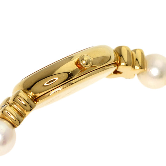 TASAKI Watches Quartz Gold Plated, Pearl gold Pearl watch white dial Women Used Authentic