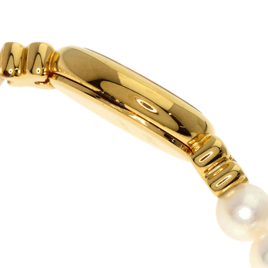 TASAKI Watches Quartz Gold Plated, Pearl gold Pearl watch white dial Women Used Authentic
