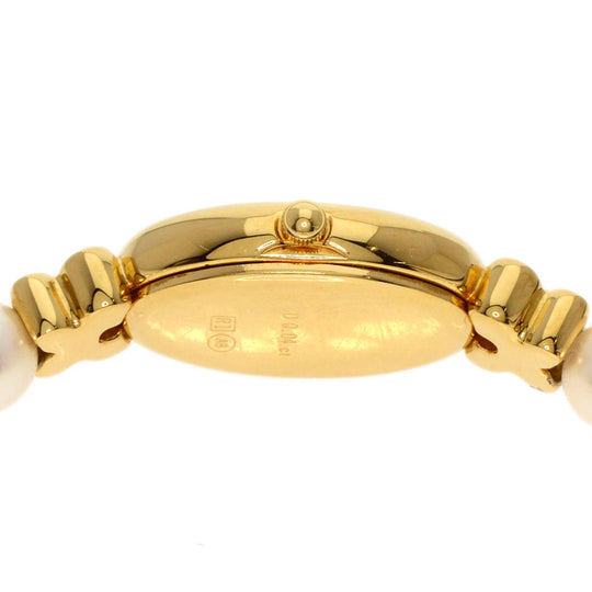TASAKI Watches Quartz Gold Plated, Pearl gold Pearl watch white dial Women Used Authentic