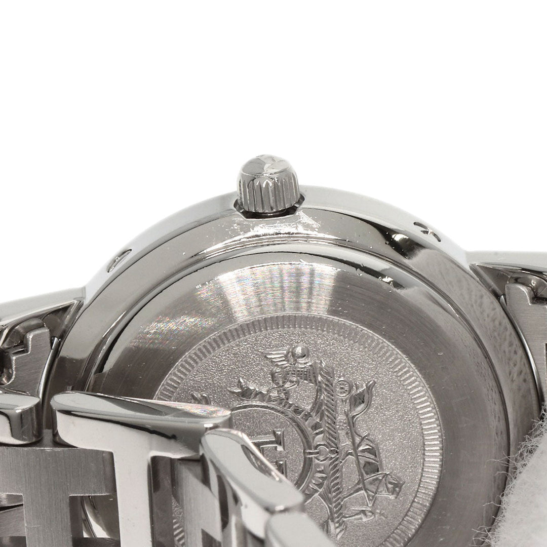 HERMES Watches Quartz CL4.210 Stainless Steel , Stainless Steel Silver Clipper gray dial Women Used Authentic