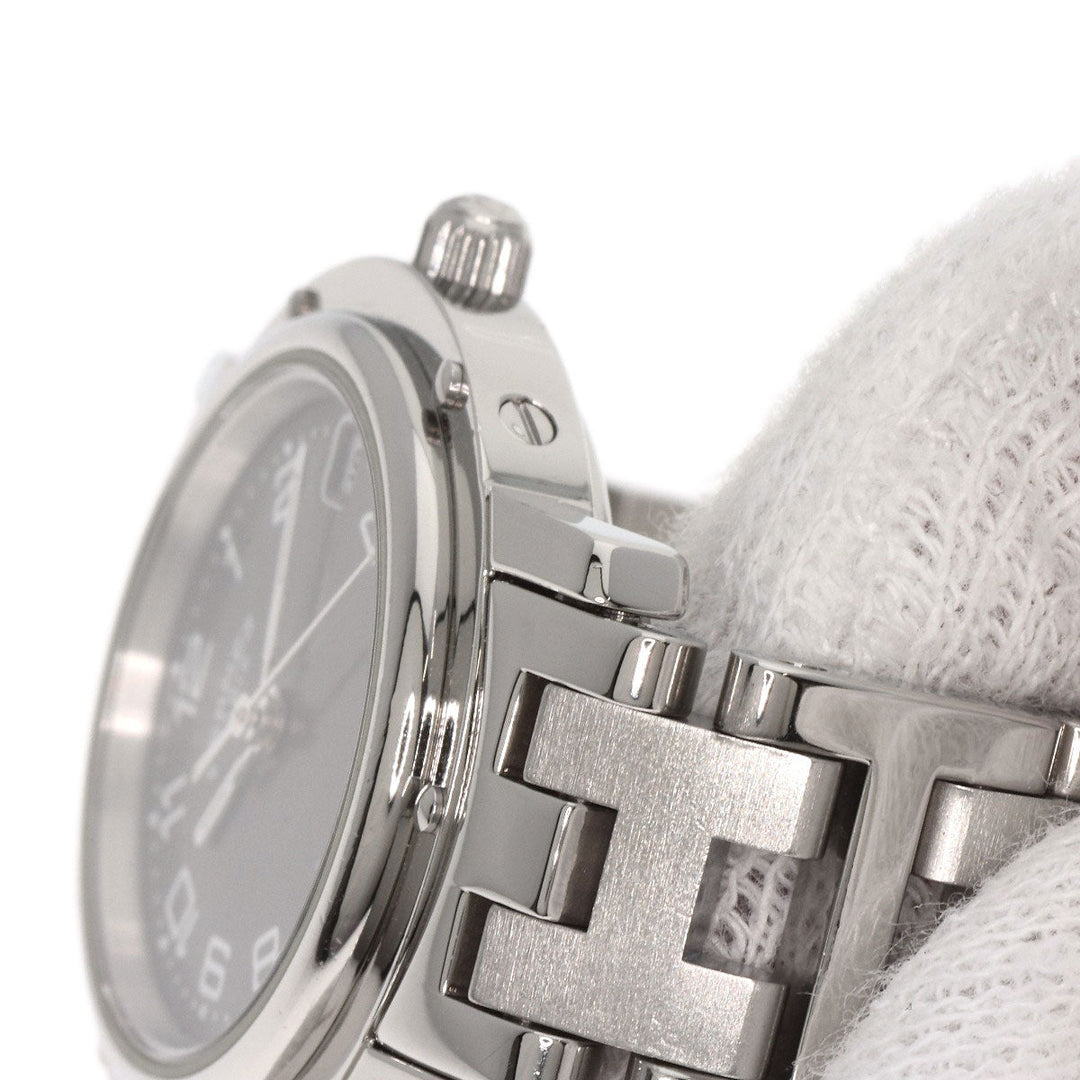 HERMES Watches Quartz CL4.210 Stainless Steel , Stainless Steel Silver Clipper gray dial Women Used Authentic