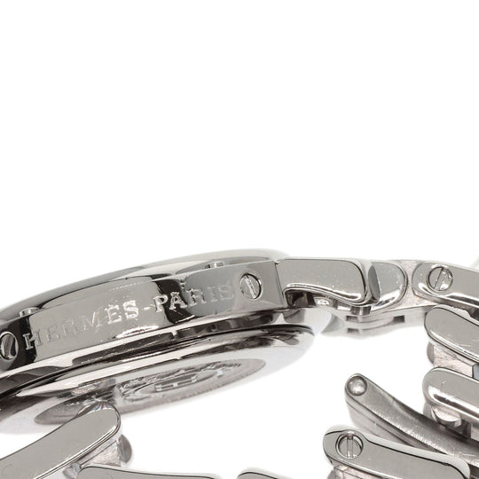 HERMES Watches Quartz CL4.210 Stainless Steel , Stainless Steel Silver Clipper gray dial Women Used Authentic