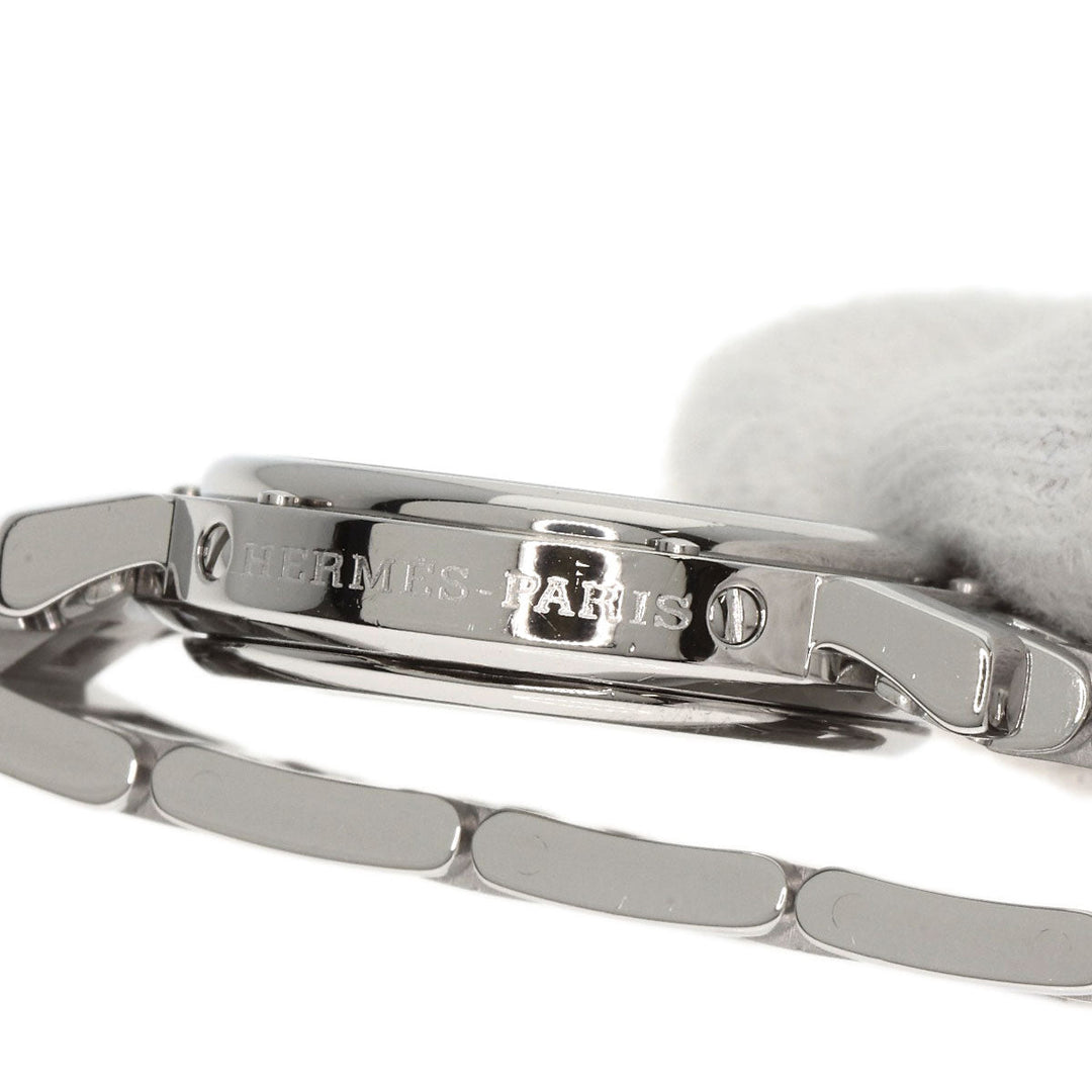 HERMES Watches Quartz CL4.210 Stainless Steel , Stainless Steel Silver Clipper gray dial Women Used Authentic