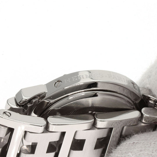 HERMES Watches Quartz CL4.210 Stainless Steel , Stainless Steel Silver Clipper gray dial Women Used Authentic