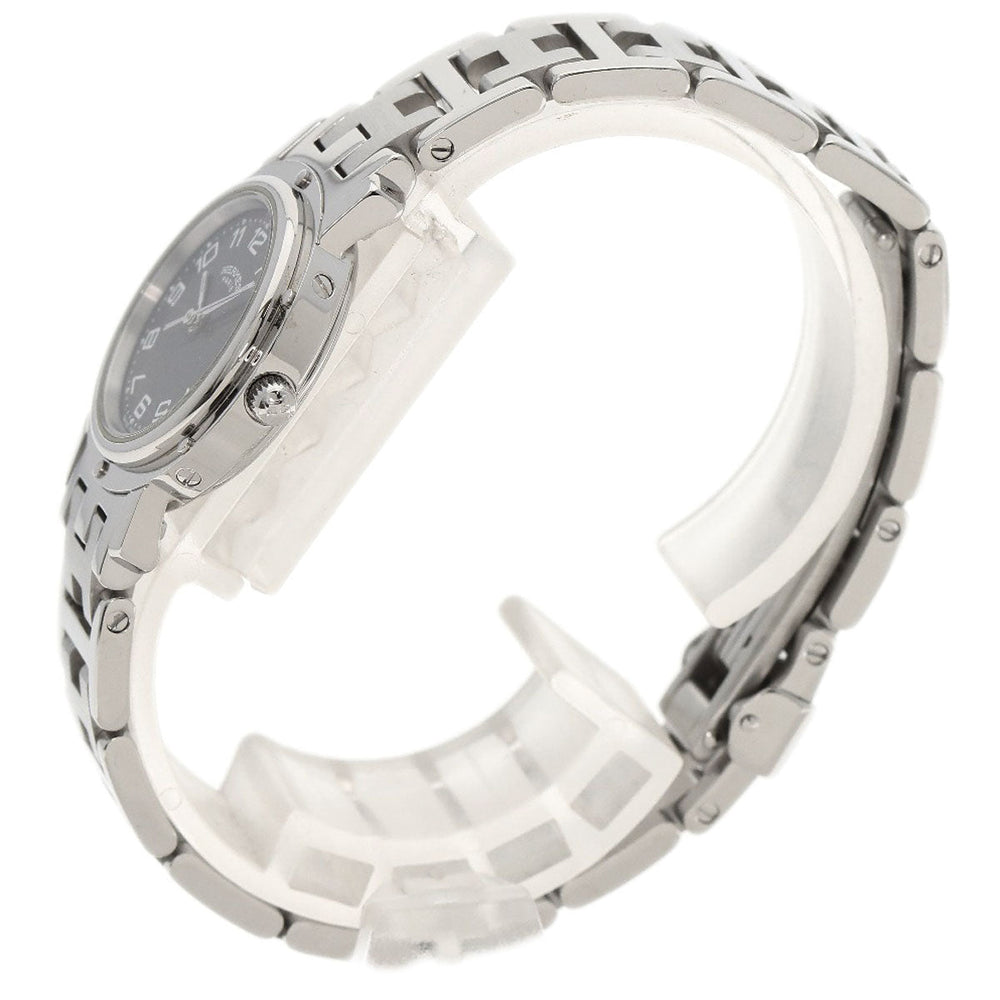 HERMES Watches Quartz CL4.210 Stainless Steel , Stainless Steel Silver Clipper gray dial Women Used Authentic