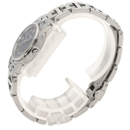 HERMES Watches Quartz CL4.210 Stainless Steel , Stainless Steel Silver Clipper gray dial Women Used Authentic