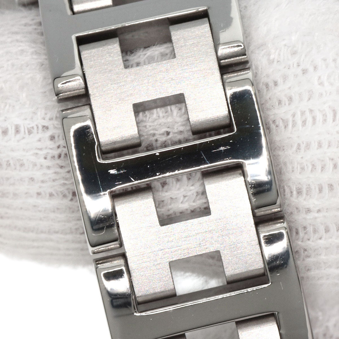 HERMES Watches Quartz CL4.210 Stainless Steel , Stainless Steel Silver Clipper gray dial Women Used Authentic